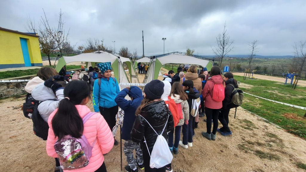 Los niños que han participado en la jornada de orientación escolar de la Diputación de Segovia