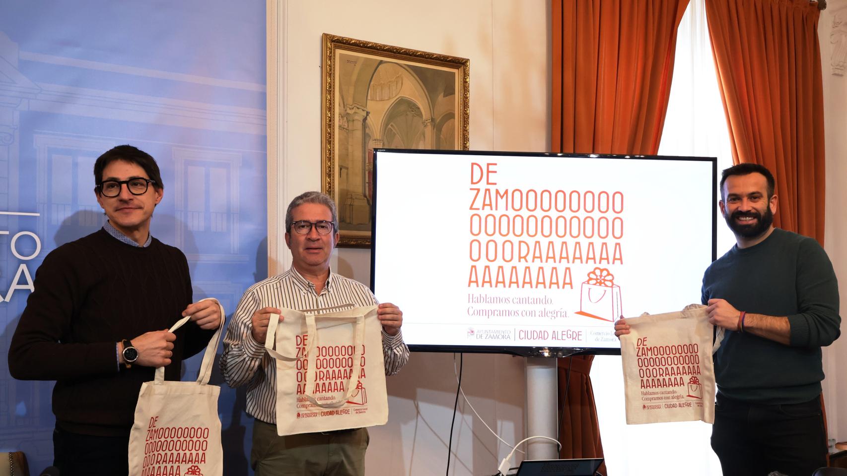 Presentación de la campaña para incentivar las compras en el comercio local de Zamora esta navidad