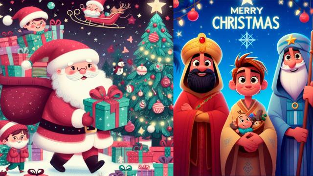DALL-E 3 proporciona una generación de imágenes para crear las mejores felicitaciones navideñas