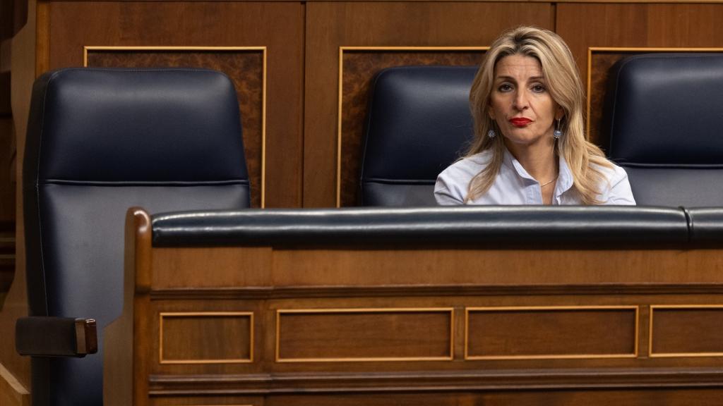 La vicepresidenta segunda y ministra de Trabajo y Economía Social, Yolanda Díaz, este martes en el Congreso.