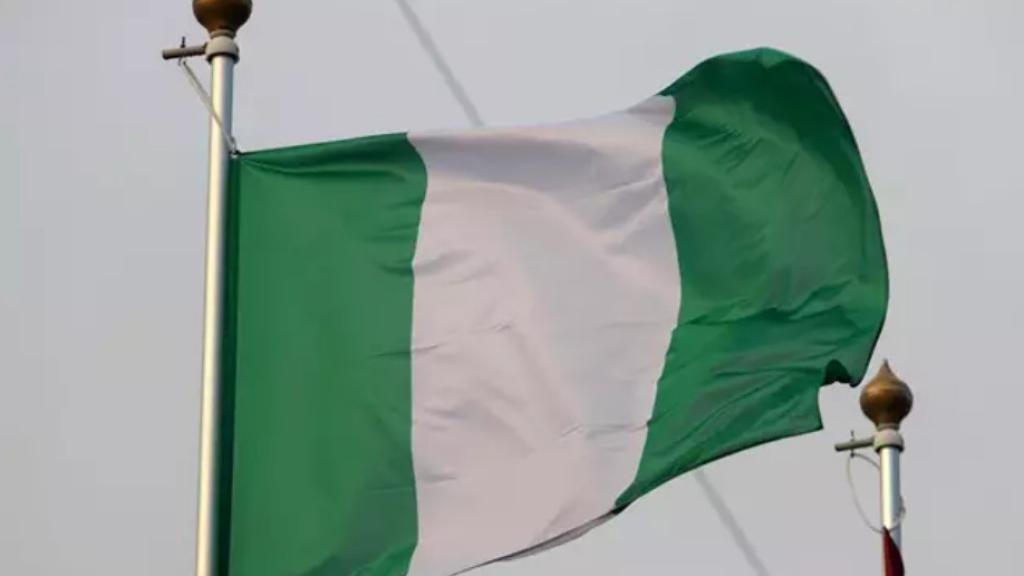 Bandera de Nigeria. Imagen de archivo.
