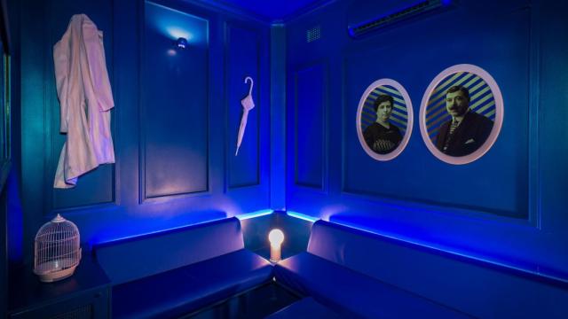 Una de las salas del karaoke Lost en Ruzafa. EE