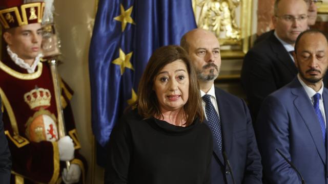 La presidenta del Congreso, Francina Armengol, este miércoles durante su discurso del Día de la Constitución.