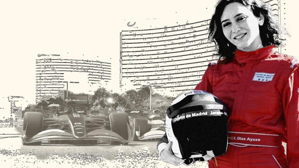 Isabel Díaz Ayuso, en un fotomontaje
