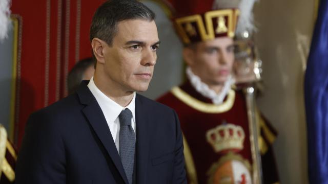 El presidente del Gobierno, Pedro Sánchez, este miércoles en los actos del Día de la Constitución.