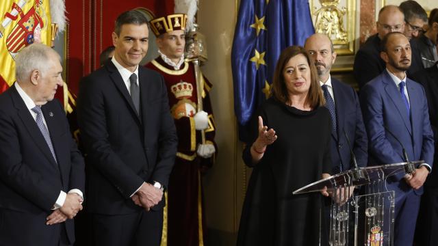 Armengol, la presidenta del Congreso, durante su discurso por el Día de la Constitución.