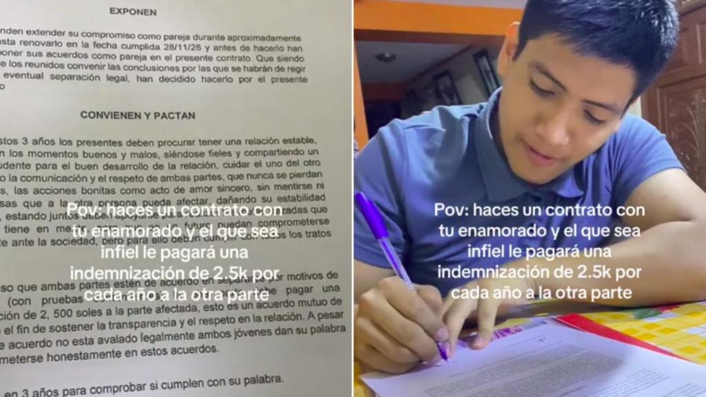 Dos capturas del vídeo que se ha hecho viral.