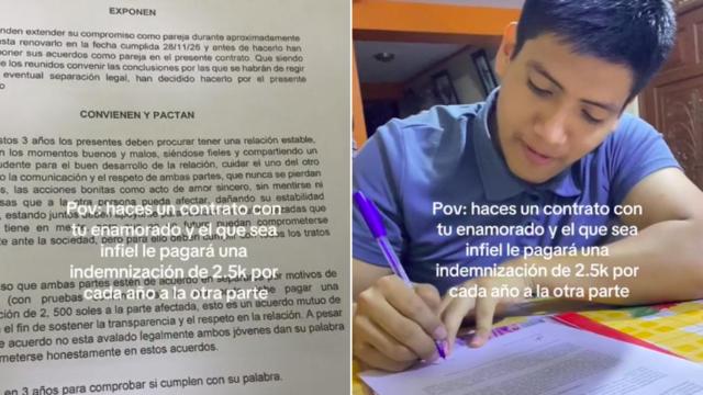 Dos capturas del vídeo que se ha hecho viral.