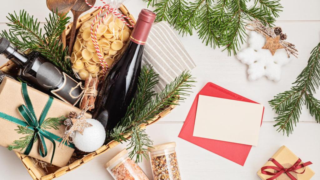 Imagen de una cesta de Navidad