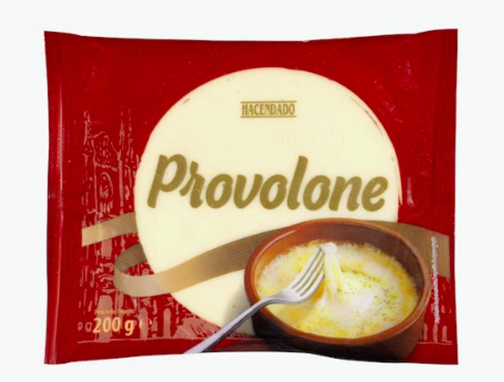 El Queso Provolone Hacendado.