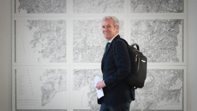 El presidente de la Xunta de Galicia, Afonso Rueda, este jueves, en Santiago de Compostela.