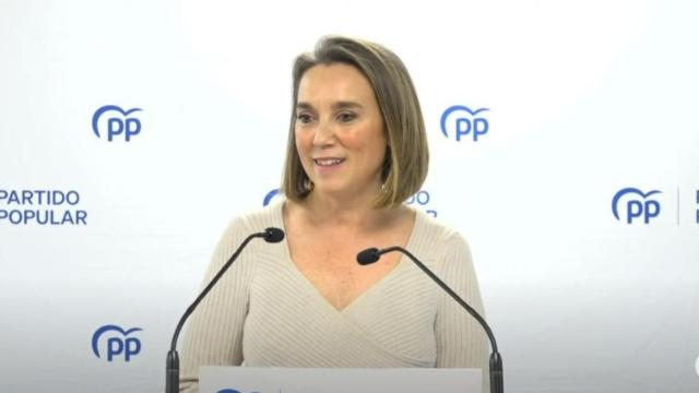 La número dos del PP, Cuca Gamarra, este jueves en Aragón.