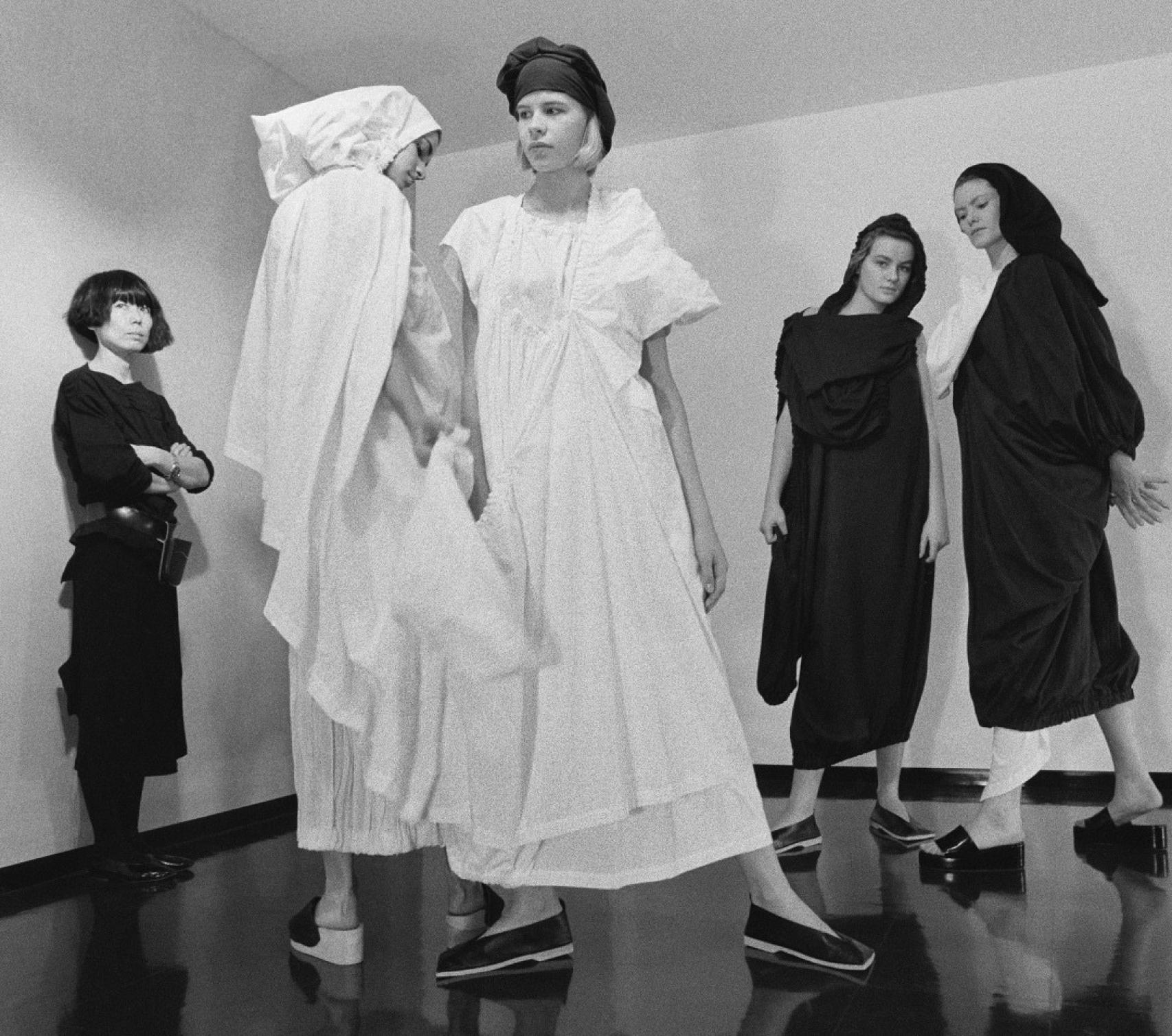 Rei Kawakubo with Models in CDG