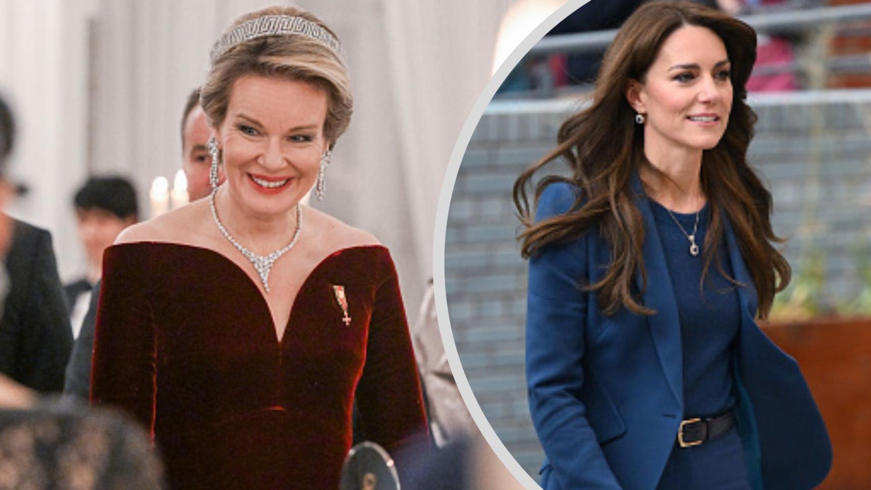 La reina y la Princesa de Gales, en un montaje de Magas.