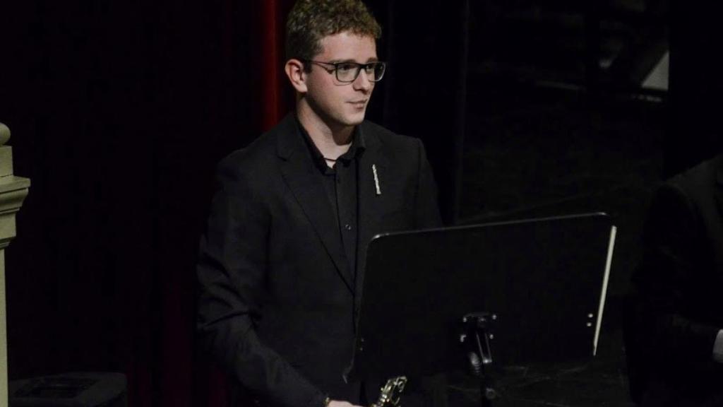 Víctor Grande, con su clarinete