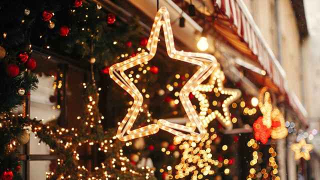navidad, luces, decoración navideña