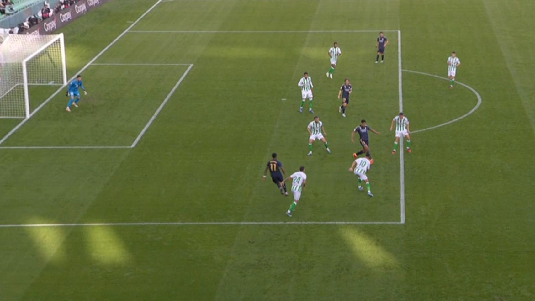 Gol anulado al Real Madrid por fuera de juego a Rodrygo