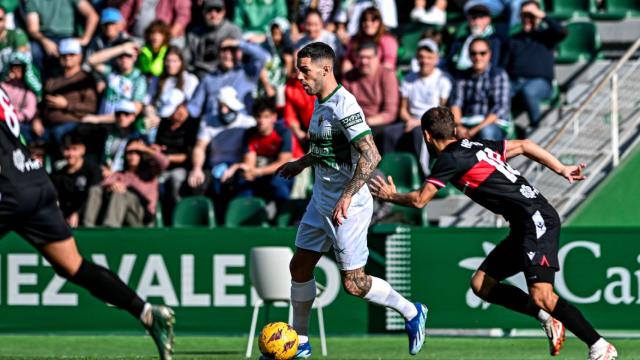 Imagen del partido esta tarde.