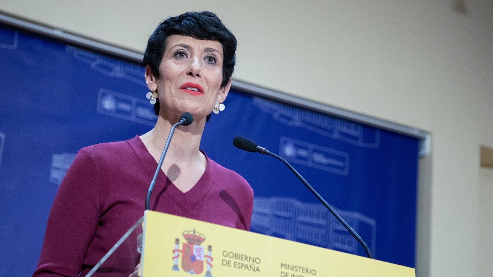 La ministra de Inclusión, Seguridad Social y Migraciones, Elma Saiz.
