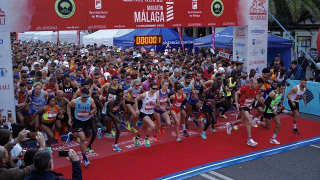 Salida de la Maratón de Málaga.