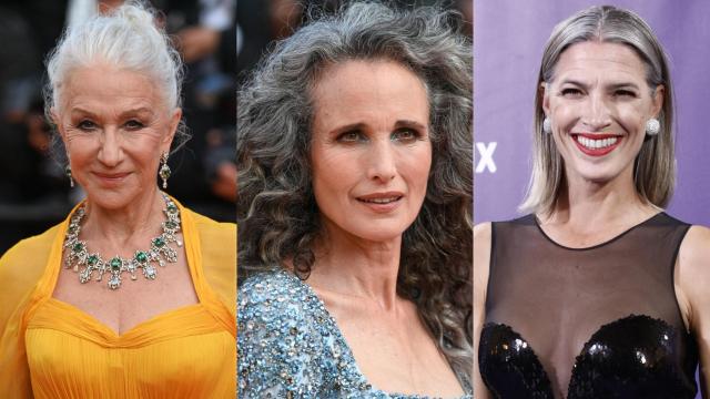 Mujeres populares con cabellos blancos y grises.