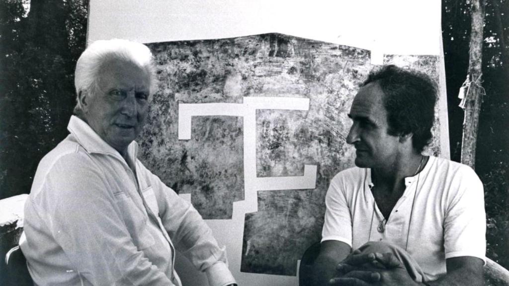 Aimée Maeght y Eduardo Chillida en Saint-Paul-de-Vence en 1976. Foto: Chillida Leku