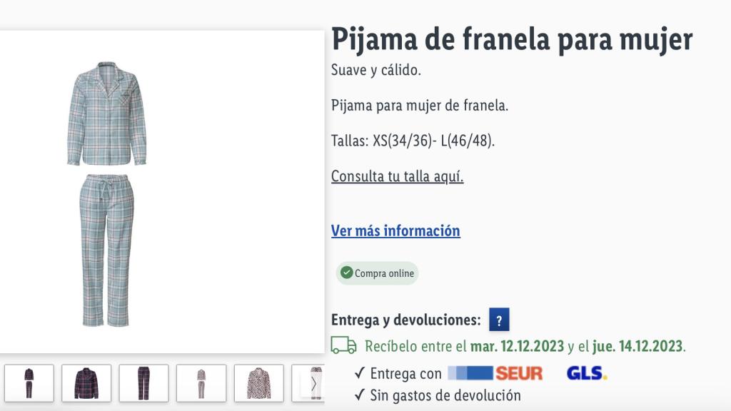 Pijama de franela.