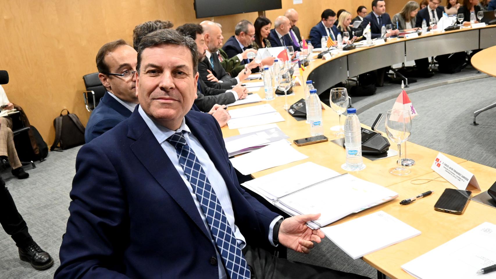 Carlos Fernández Carriedo, en un Consejo de Política Fiscal y Financiera.