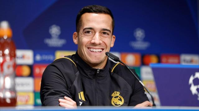 Lucas Vázquez, en la rueda de prensa previa al partido contra el Unión Berlín.