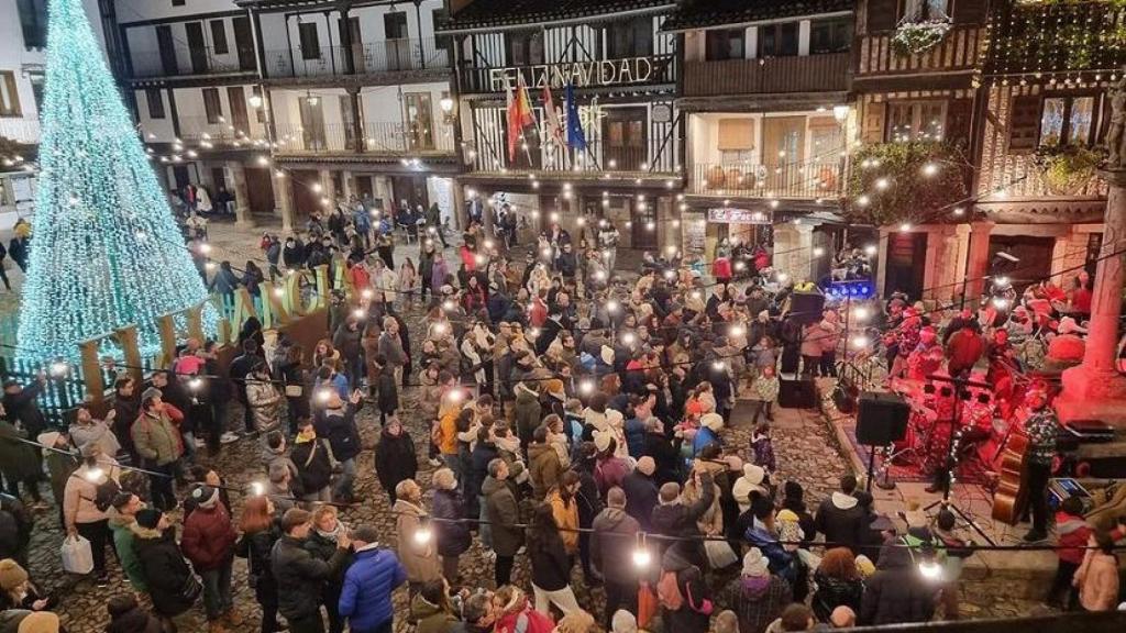 La Alberca, iluminada con sus luces navideñas