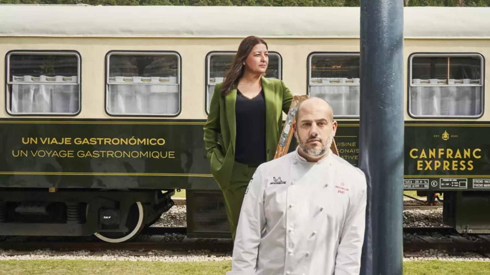 Una comida de estrella Michelin en un vagón de tren: así es este original restaurante de Huesca.