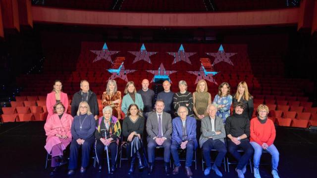 Mariano de Paco y  los nuevos  directores artísticos de los Teatros del Canal y el Auditorio de San Lorenzo de El Escorial.