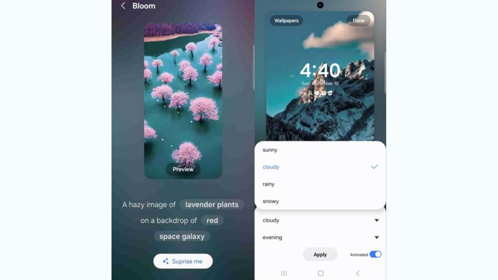 Creador de fondos de pantalla de One UI 6.1 de Samsung