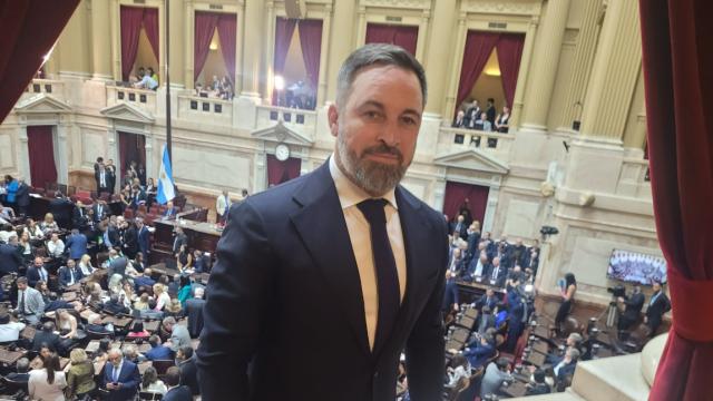 El líder de Vox, Santiago Abascal, el pasado 10 de diciembre en Buenos Aires.