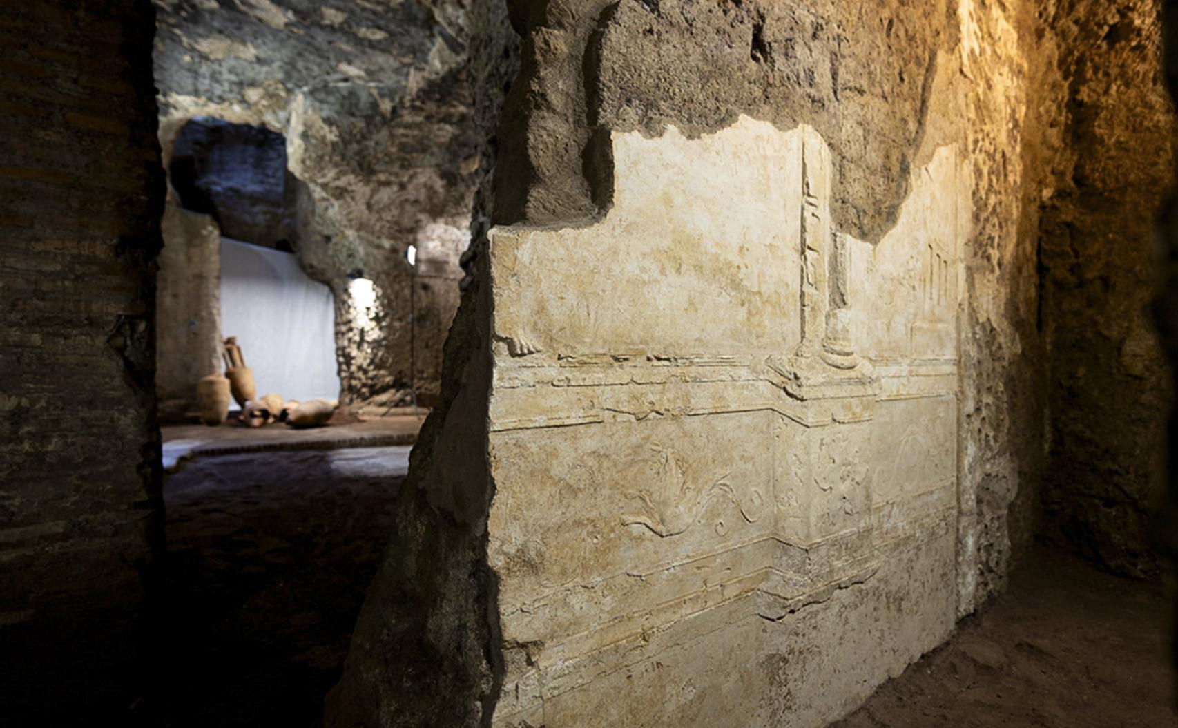 Otra imagen de la domus hallada en el Foro Romano.