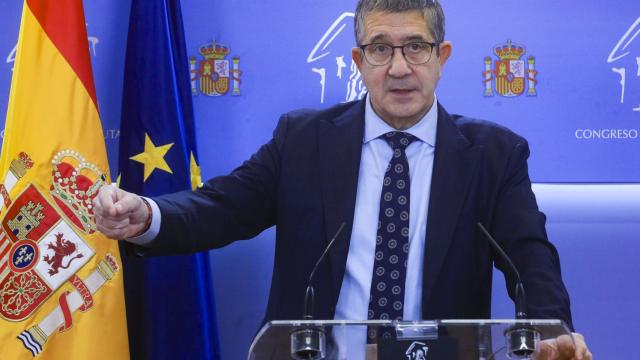 El portavoz del PSOE en el Congreso, Patxi López, este martes.