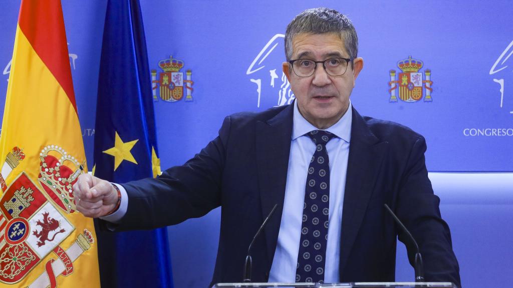 El portavoz del PSOE en el Congreso, Patxi López, este martes.
