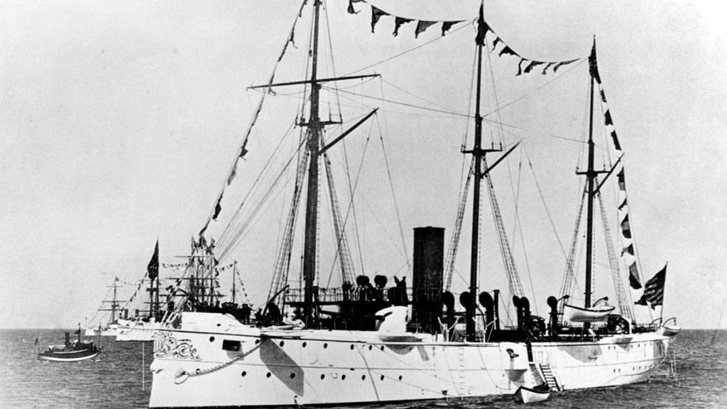 Fotografía del USS Bennington. c.1890