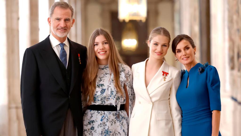 El 'christmas' navideño de la Familia Real, realizado el pasado 31 de octubre.