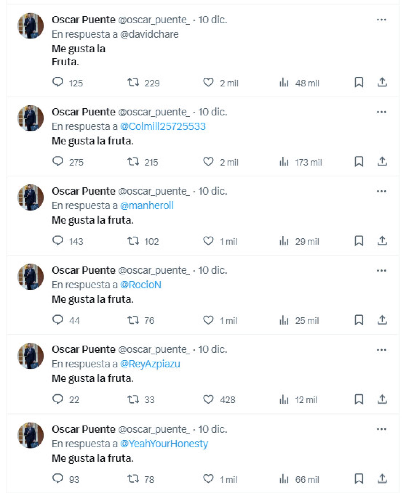 Óscar Puente, empleado en sus quehaceres ministeriales.