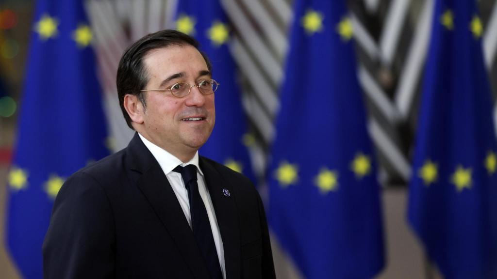 El ministro de Asuntos Exteriores, José Manuel Albares,  el pasado lunes en Bruselas.