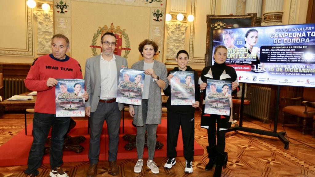 Presentación del Campeonato de Europa de boxeo femenino, este martes en el Ayuntamiento.