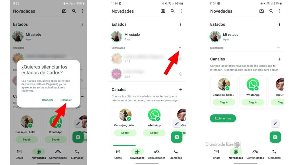 Silenciar estados en Whatsapp