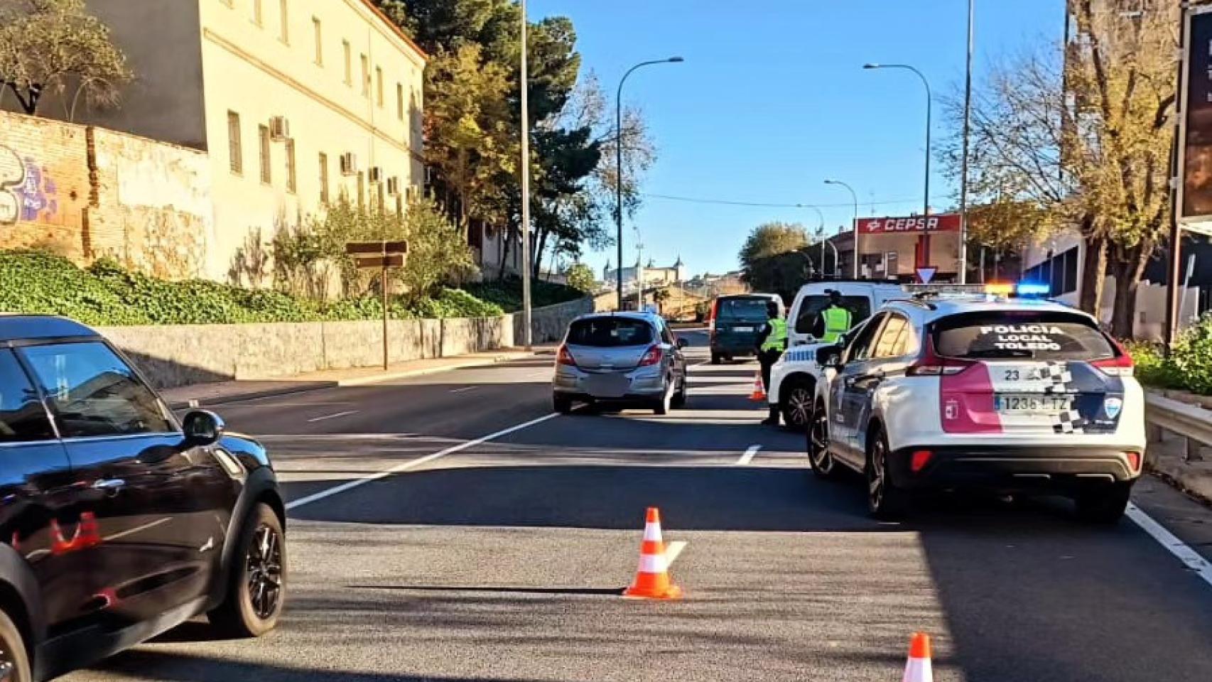 Control en Toledo. Foto: Policía Local.