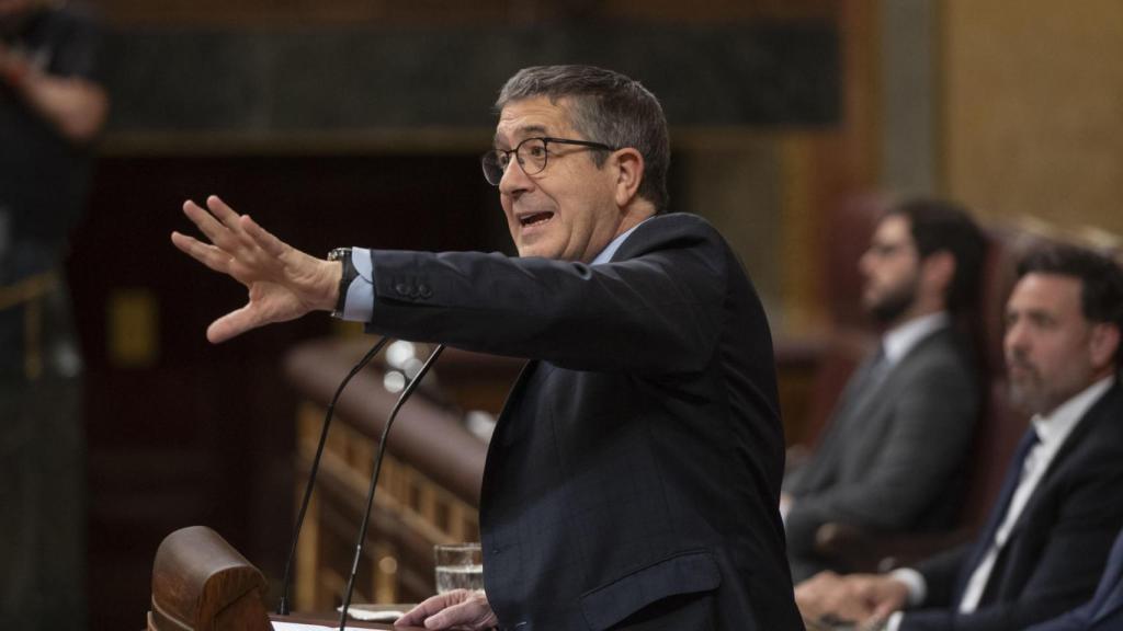 El portavoz del PSOE en el Congreso, Patxi López, este martes en el Congreso.
