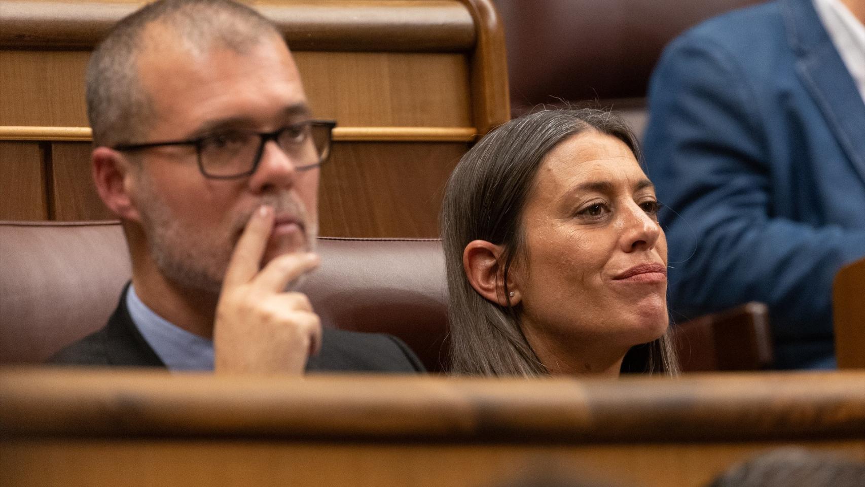 La diputada y portavoz de Junts en el Congreso, Miriam Nogueras, durante una sesión plenaria de este martes.