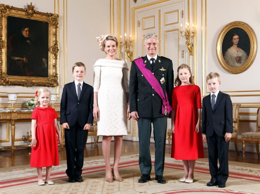 La Familia Real belga, en 2013.