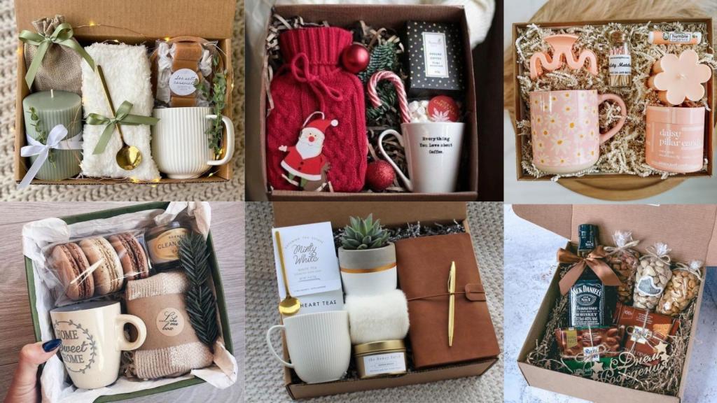 Ideas de cajas regalo de Navidad con varias temáticas.