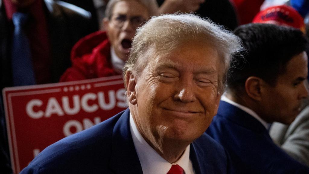 Donald Trump en un evento del Partido Republicano en Iowa este lunes.