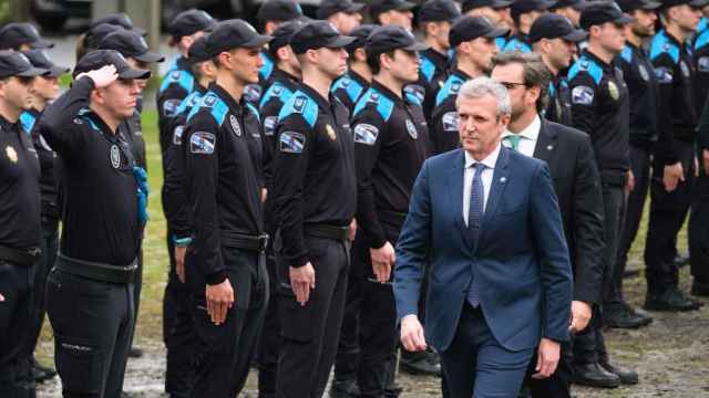 Alfonso Rueda en el acto celebrado esta mañana.